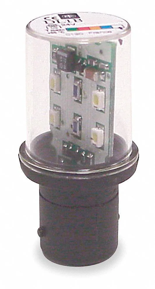 Green LED indicator lamp with BA15 bayonet base