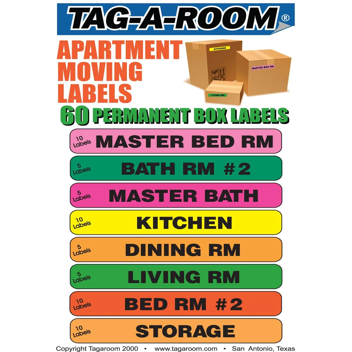 UBMOVE UBMOVE Apartment Moving Labels 60 Pack — product photo