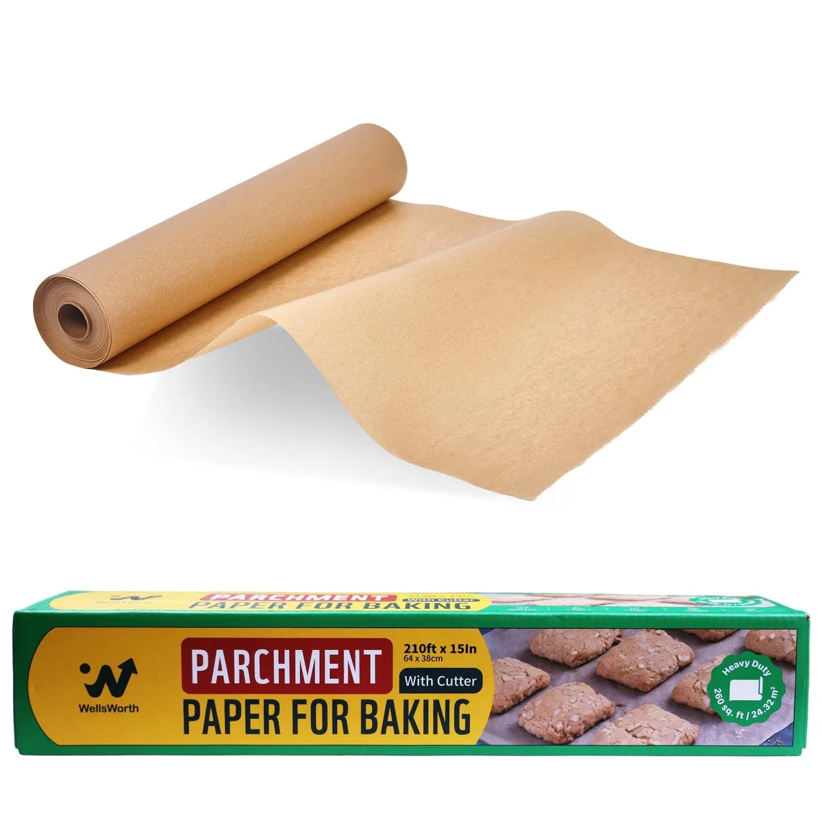  Wellsworth Unbleached Parchment Paper Roll 15 in x 210 ft — product photo