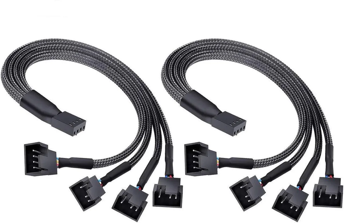 Vszerda Vszerda 4-Pin PWM Fan Splitter Cable 1 to 4 10 inches 2 Pack — product photo