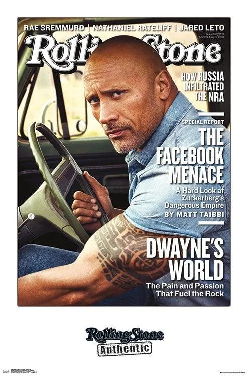 Posterazzi poster print of Dwayne Johnson on Rolling Stone cover, 22 by 34 inches