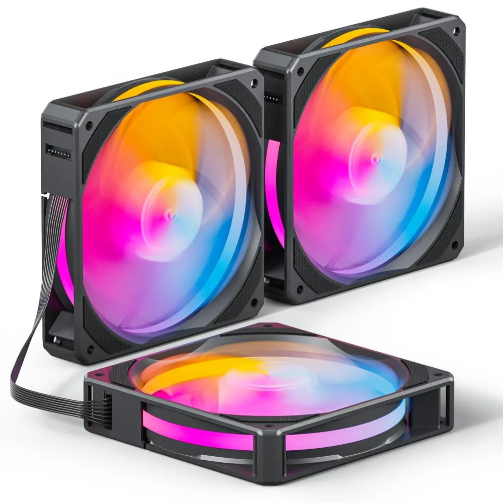 upHere upHere U2C-3 120mm 5V ARGB PWM Case Fan 3-Pack — product photo