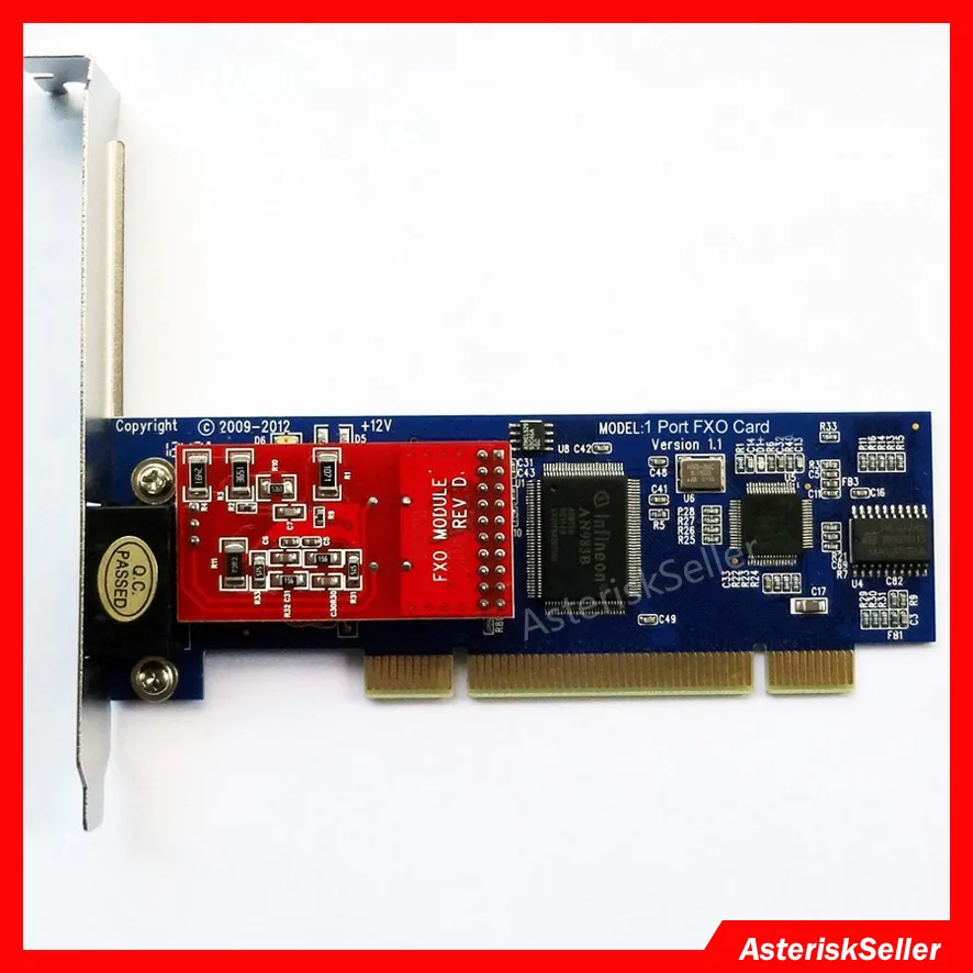 Roby Technology Co., Limited Roby Technology Co., Limited X100P FXO Card 1 Port PCI Low Profile telephone accessory — product photo