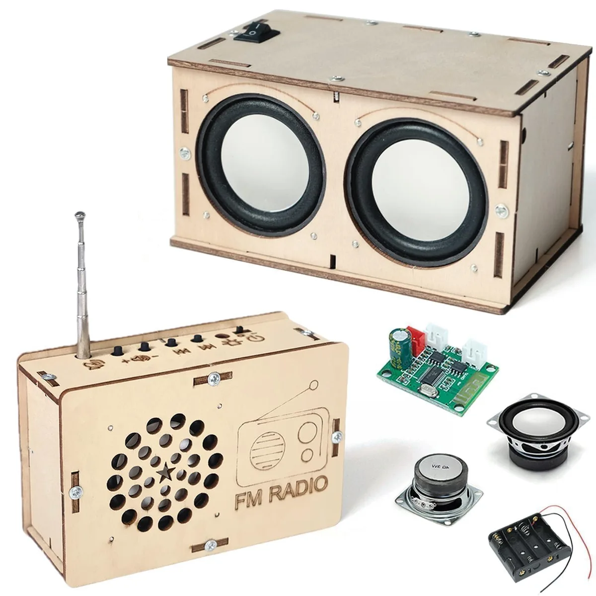  DK01 STEM Toy DIY Speaker &amp; FM Radio Kit — product photo