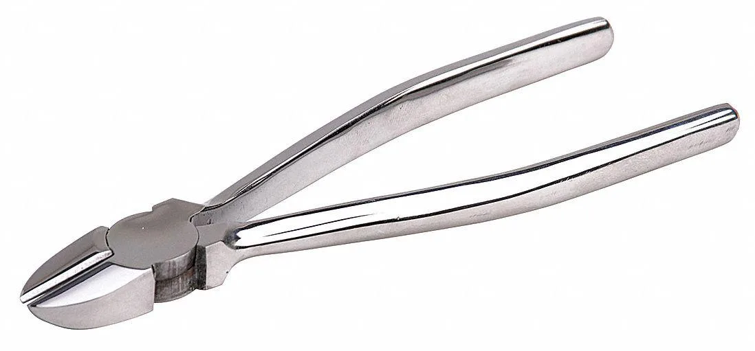 Aven 10355 6 inch diagonal flush cut pliers oval nose polished stainless steel