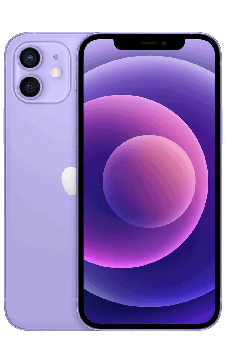 Apple Apple iPhone 12 128GB Purple cell phones - unlocked — product photo