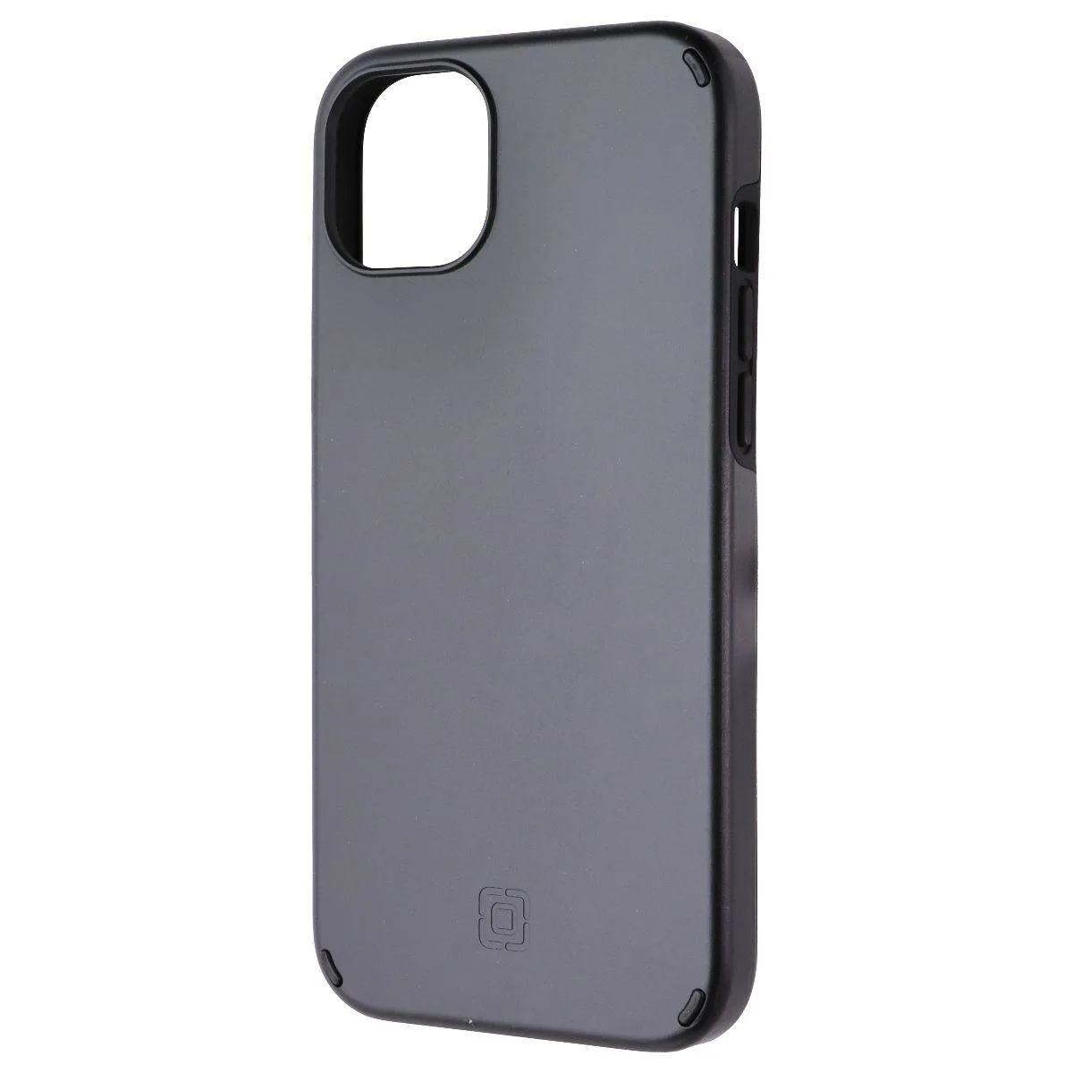 Black rigid plastic hardshell case for iPhone 14 Plus, plain matte finish