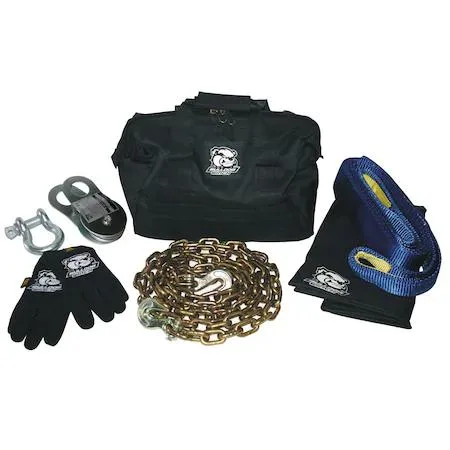 Bulldog Winch 20072 seven-piece rigging kit in transparent case