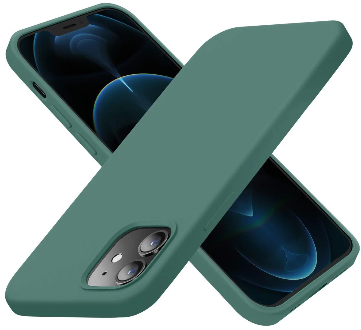  Cordking Silicone Shockproof Case for iPhone 12/12 Pro 6.1 inch Midnight Green cell phones - unlocked — product photo