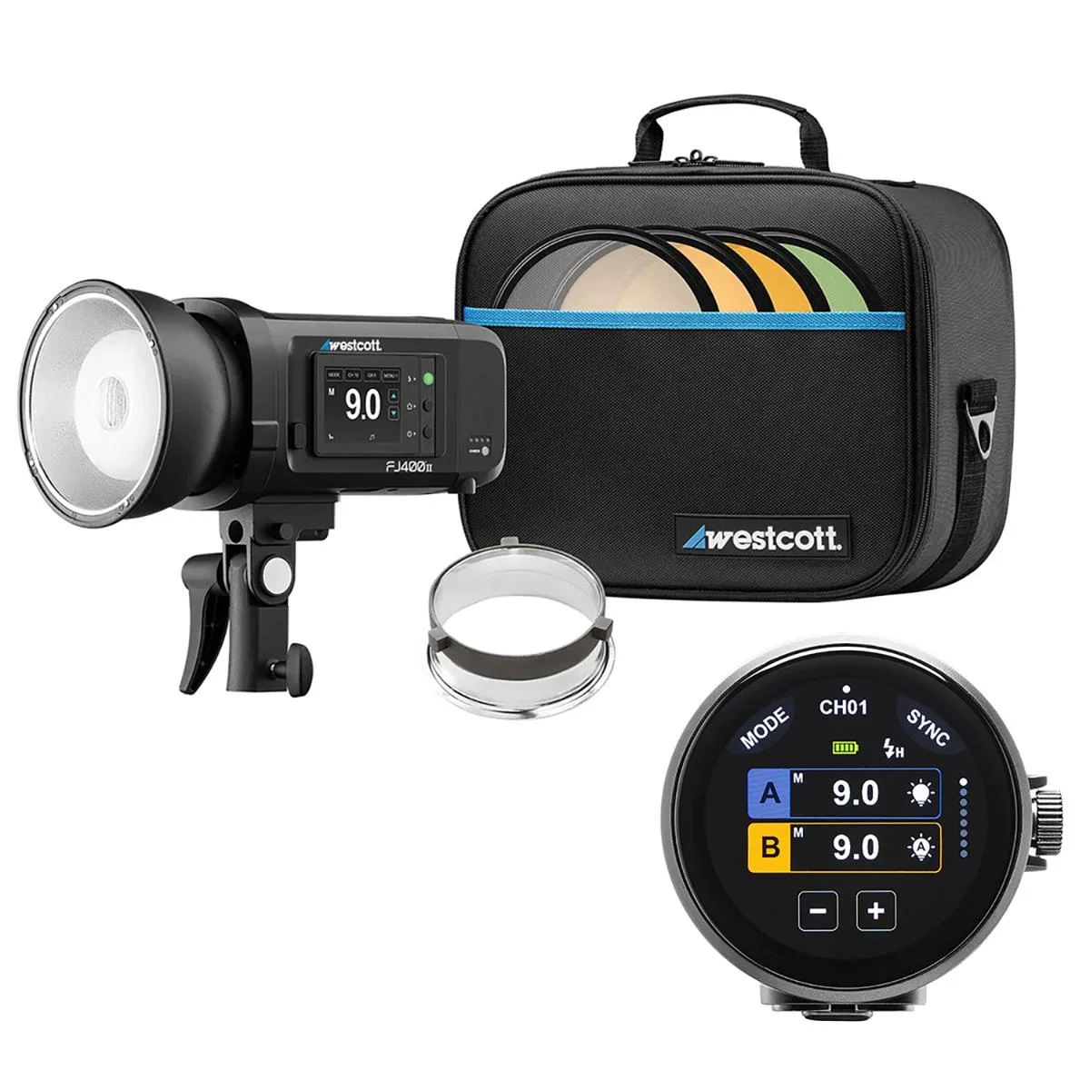 Westcott Westcott FJ400 II 400Ws strobe bundle with battery and trigger — product photo