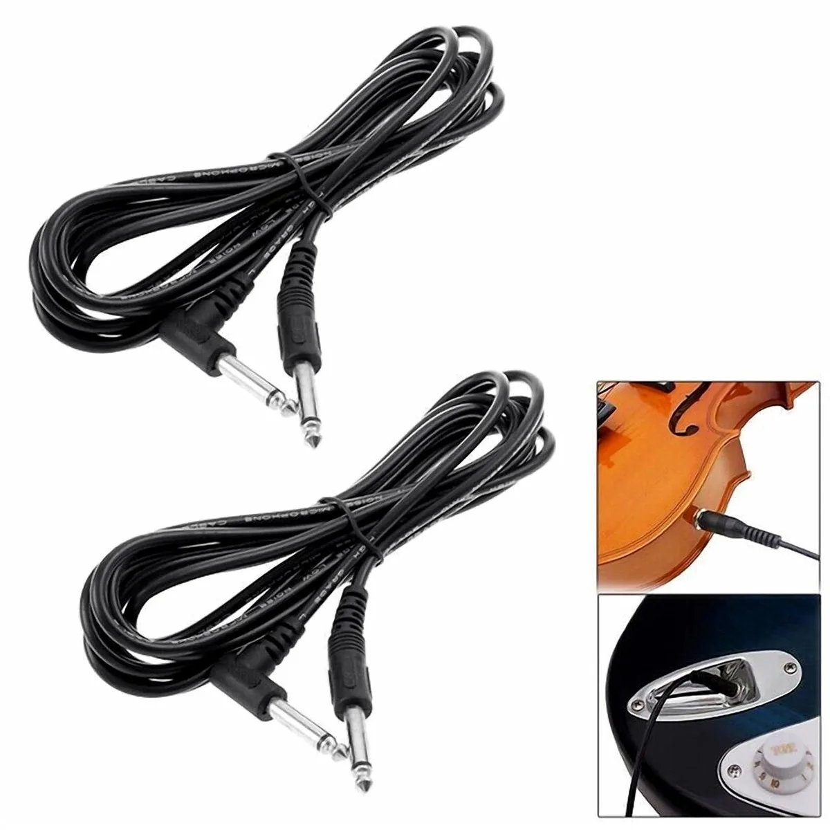 The Perfect Part The Perfect Part 2-pack 10ft 1/4" straight to right-angle instrument cables — product photo