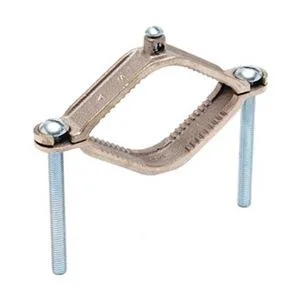 Bronze pipe ground clamp for 4.5 to 6 inch pipe, 8.34 inch length