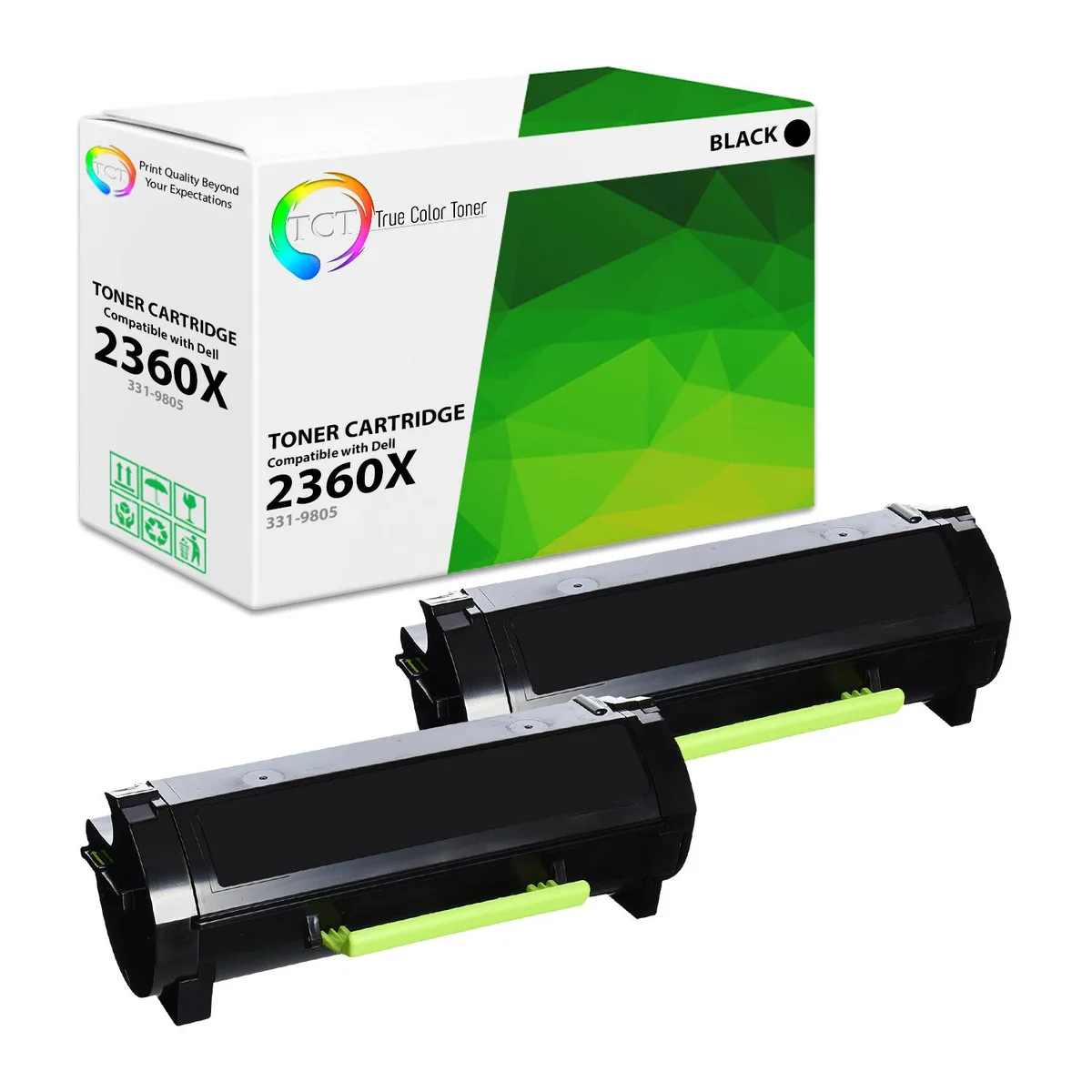 True Color Toner True Color Toner 331-9805 Black Toner Cartridge 2 Pack 8500 Pages — product photo