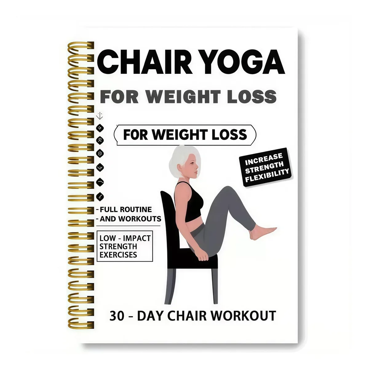  MaiQiu Chair Yoga Planner A5 66pp 30-Day Black — product photo