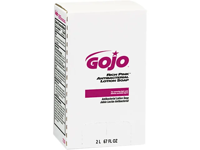 GOJO GOJO 7220-04 Rich Pink Antibacterial Lotion Soap Refill 2000 mL 4 Each — product photo
