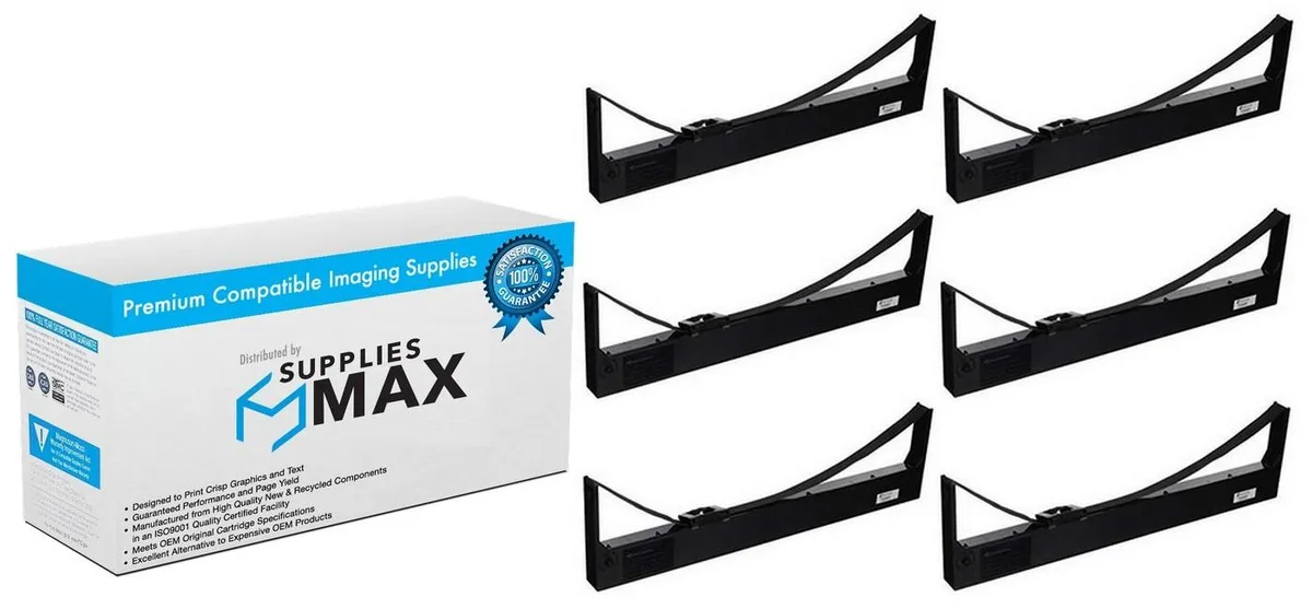 SuppliesMax SuppliesMax 8920/8930 TallyGenicom 1A3066B01 printer ribbon 6 pack — product photo