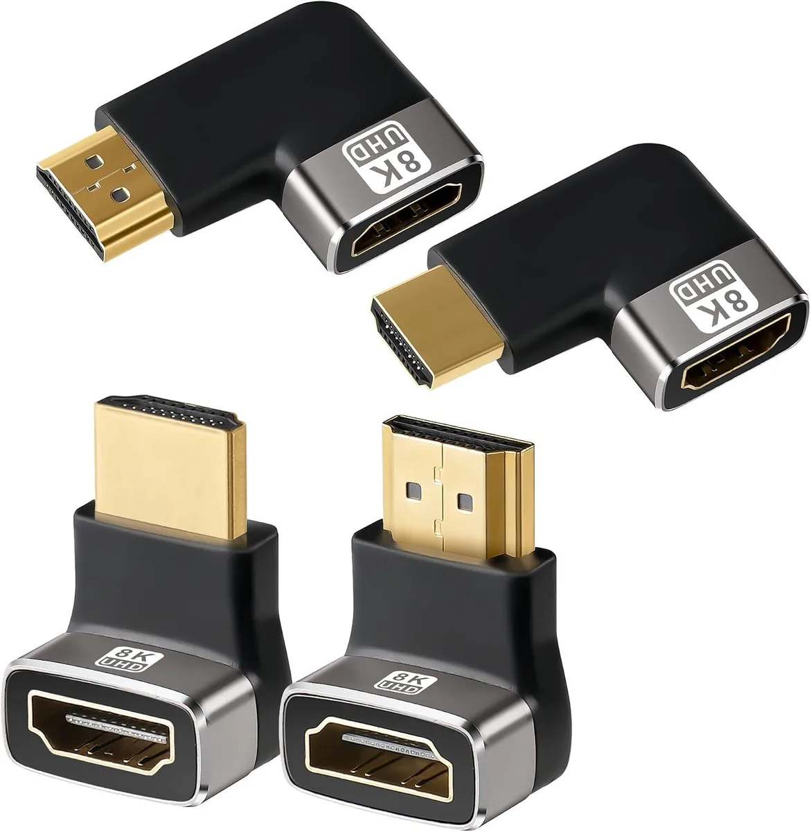 Boxwave Boxwave Right Angle 8K HDMI 2.1 Adapter 4 Pack audio adapter — product photo
