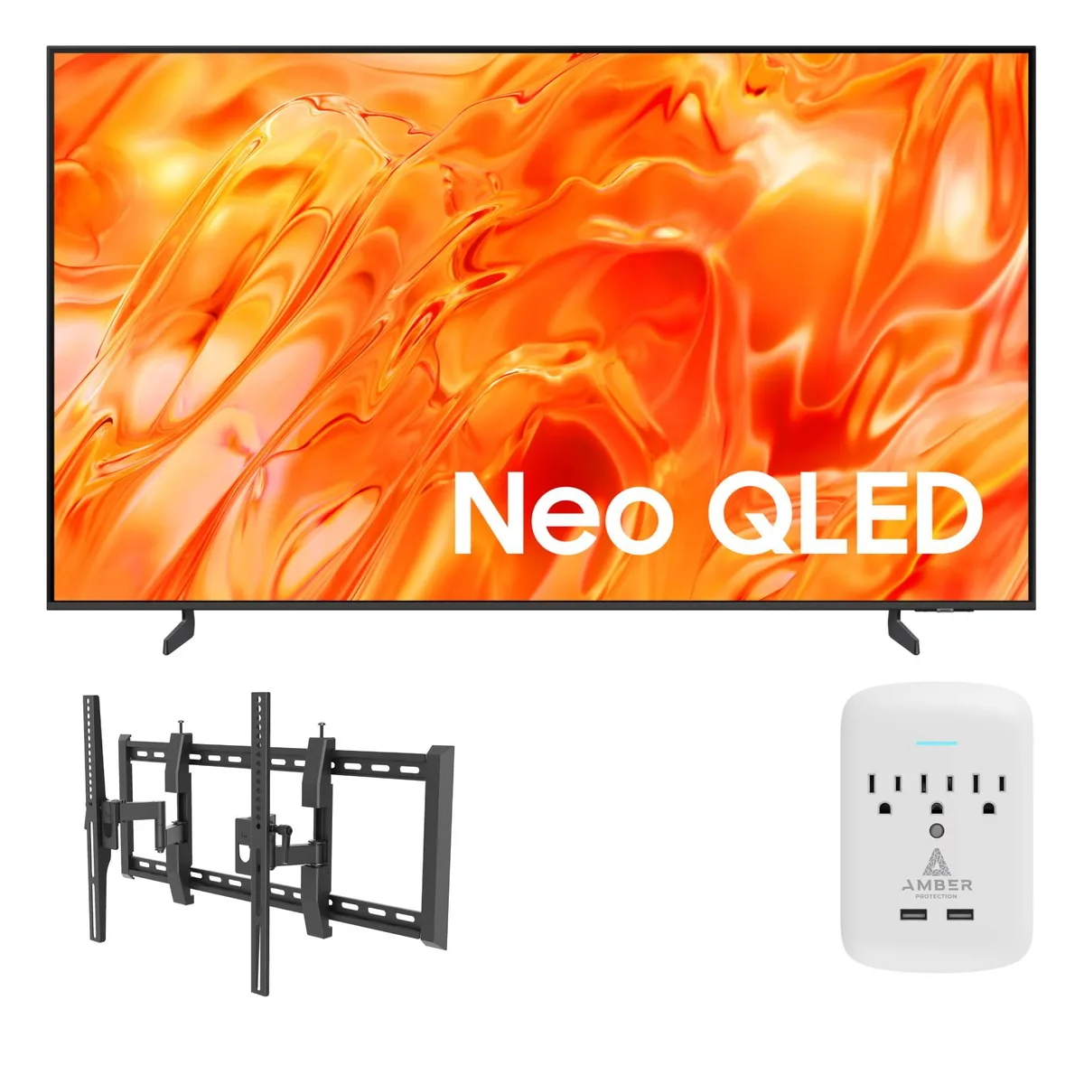 SAMSUNG SAMSUNG QN75QN70HA 75" NeoQLED 4K TV with Tilt Mount and Surge Protector — product photo