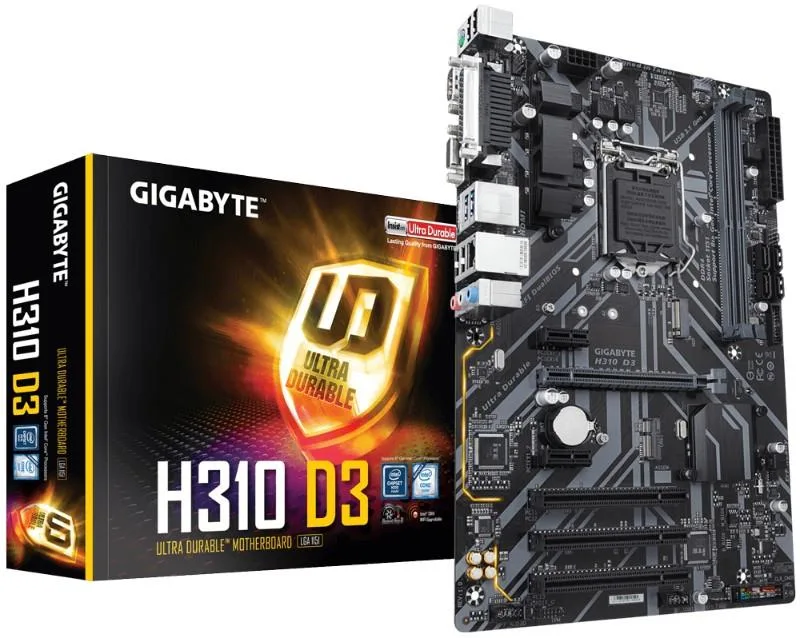 GIGABYTE GIGABYTE H310 D3 LGA 1151 DDR4 ATX Intel motherboard — product photo