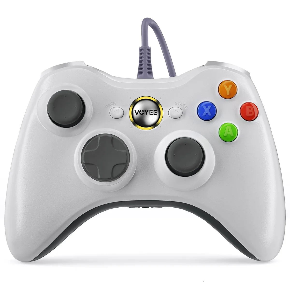 Pink wired game controller with dual analog sticks and 7.2 ft cable