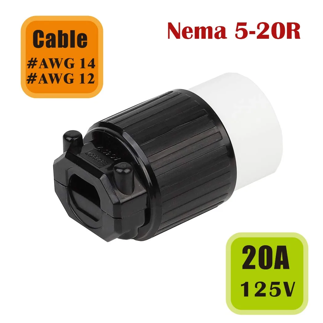 TeKit TeKit 5-20R Female Cord Connector 20A 125V 60Hz Gray — product photo