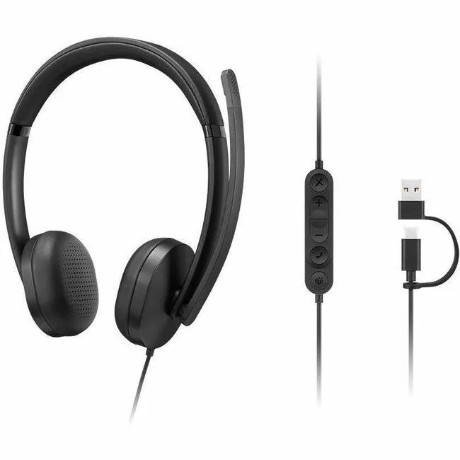 Lenovo Lenovo 4XD1R88995 Wired VoIP Headset 5000 USB-C USB-A accessory — product photo
