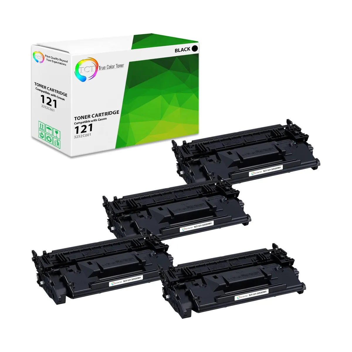 True Color Toner True Color Toner 121 Black Toner Cartridge 4 Pack 5000 Pages — product photo