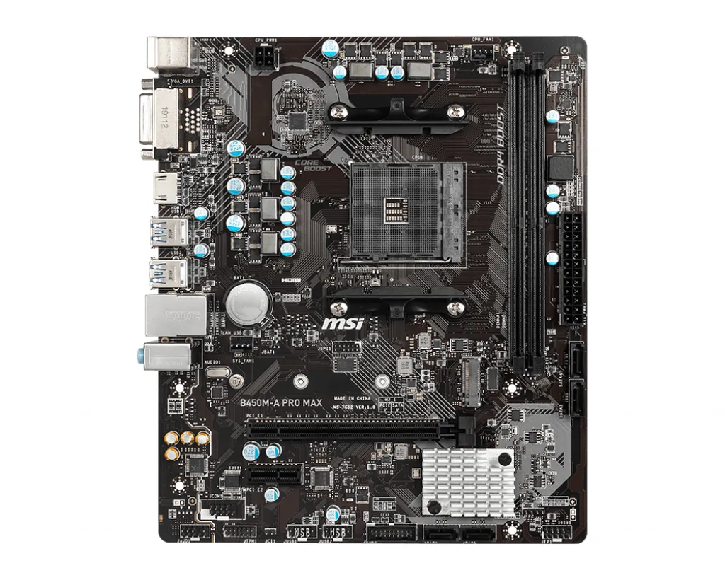 MSI MSI B450M-A PRO MAX AMD motherboard ATX AM4 B450 64GB DDR4 — product photo