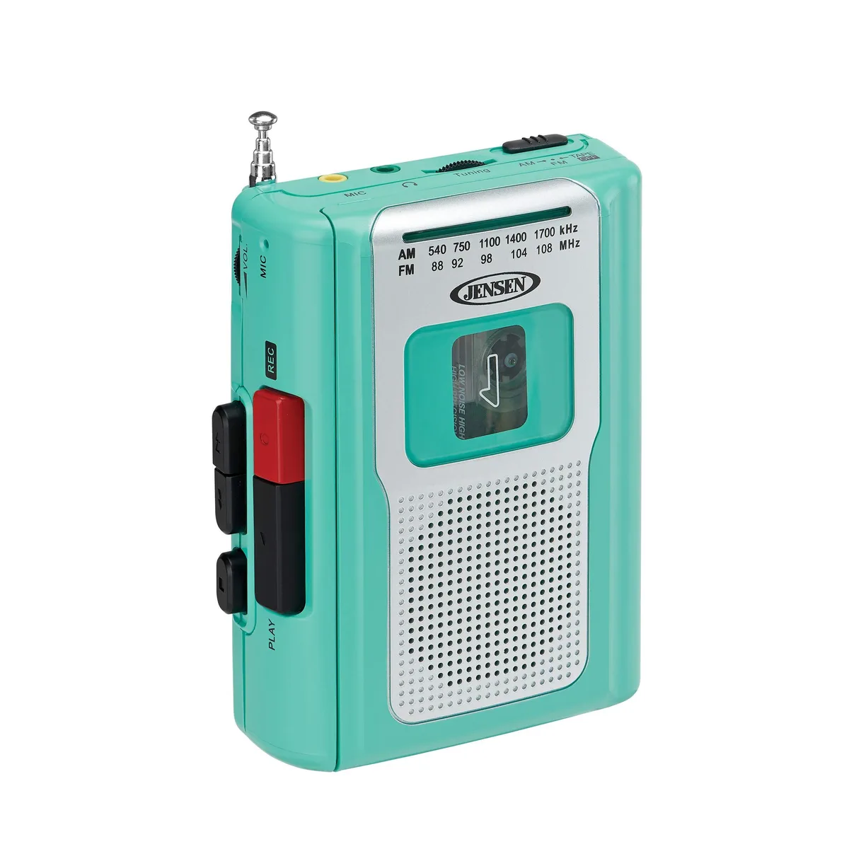  Jensen CR-100TE Teal Limited Edition Cassette Player AM/FM Radio — product photo