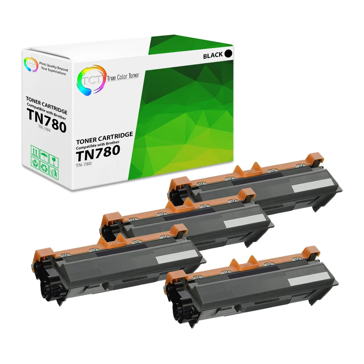 True Color Toner True Color Toner TN-780 Black Toner Cartridge 4 Pack 12000 Pages — product photo