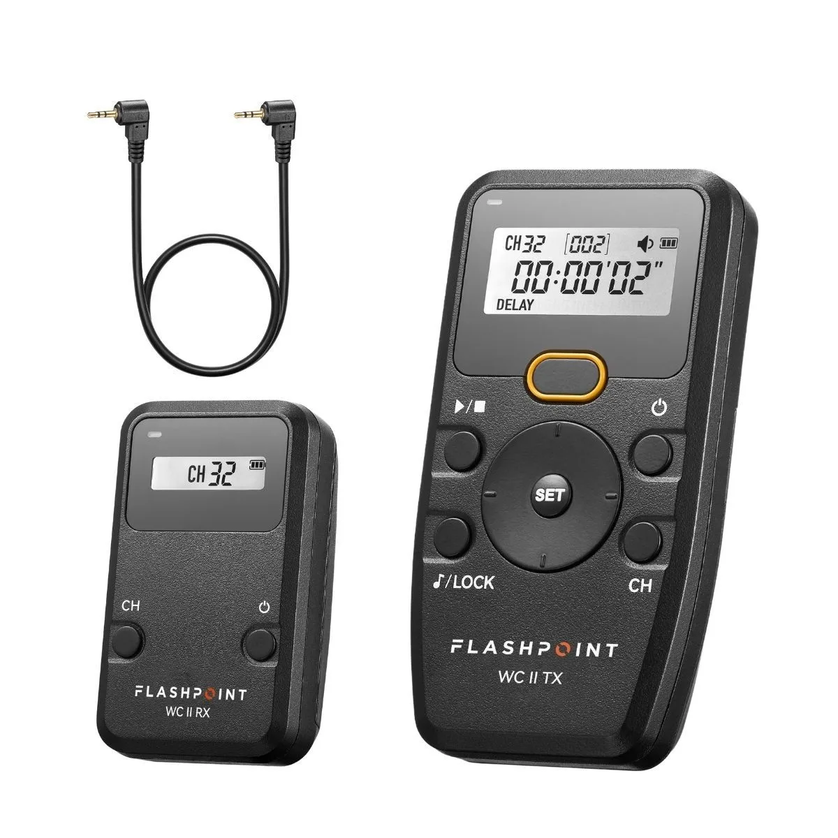 Wireless shutter remote and receiver with 2.5mm cable for Canon cameras