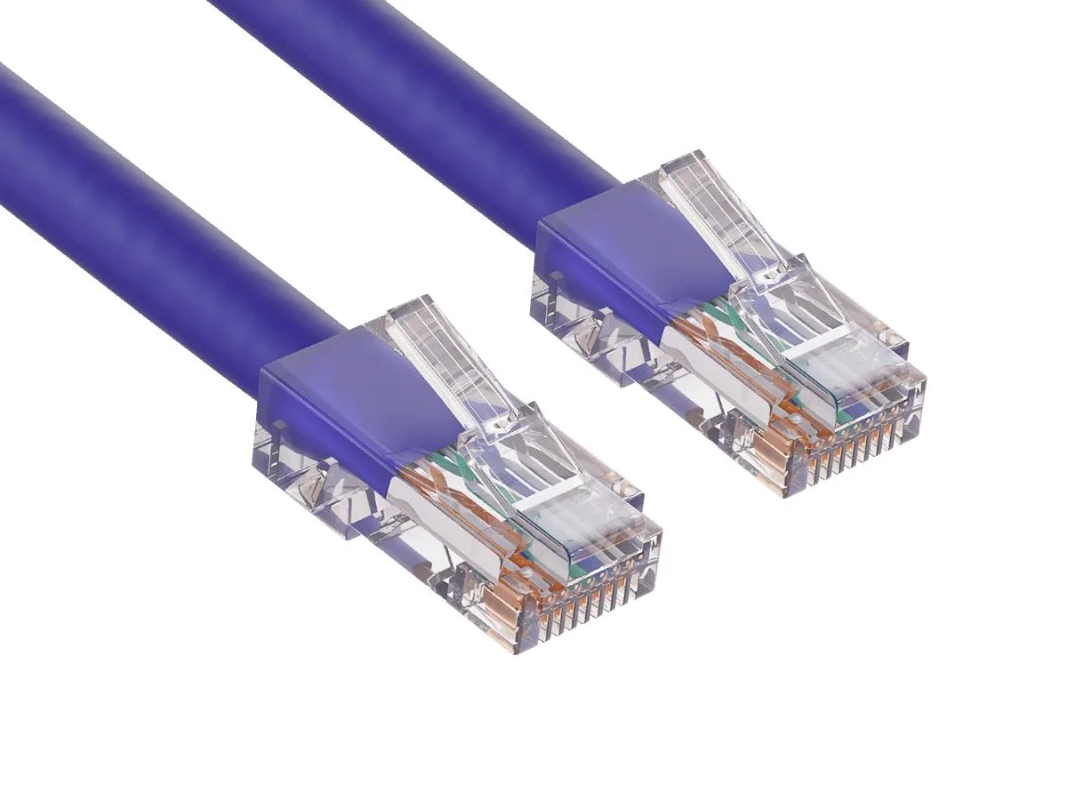 Cable Leader Cable Leader Cat5e Non-Booted Ethernet Cable 1ft Purple 24AWG — product photo