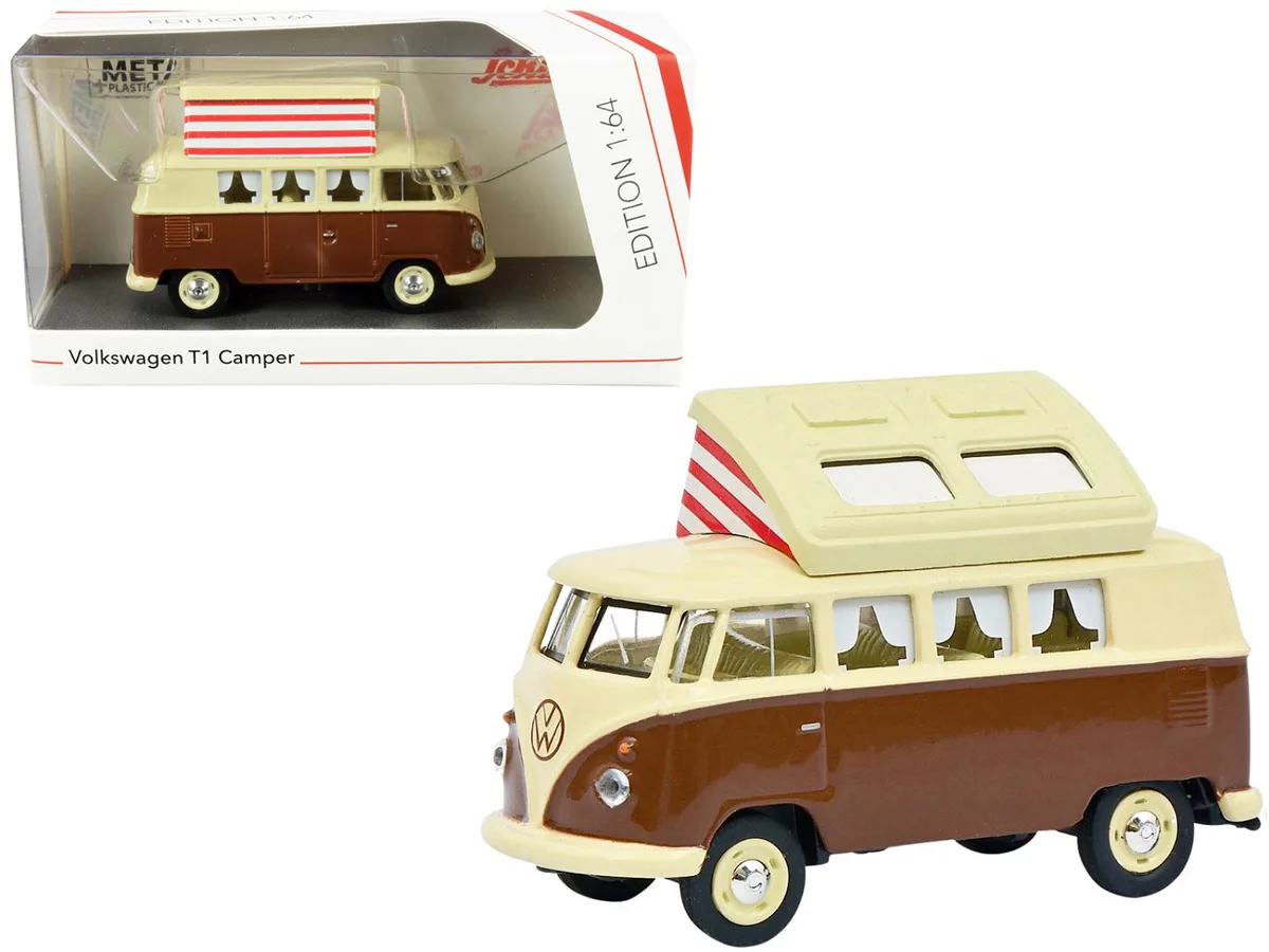 Schuco Schuco Volkswagen T1 Camper Bus Pop-Top Brown Cream 1/64 Diecast — product photo