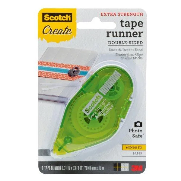 3M 3M Scotch Extra Strength Double-Sided Tape Runner Green .31 in x 49 ft — product photo