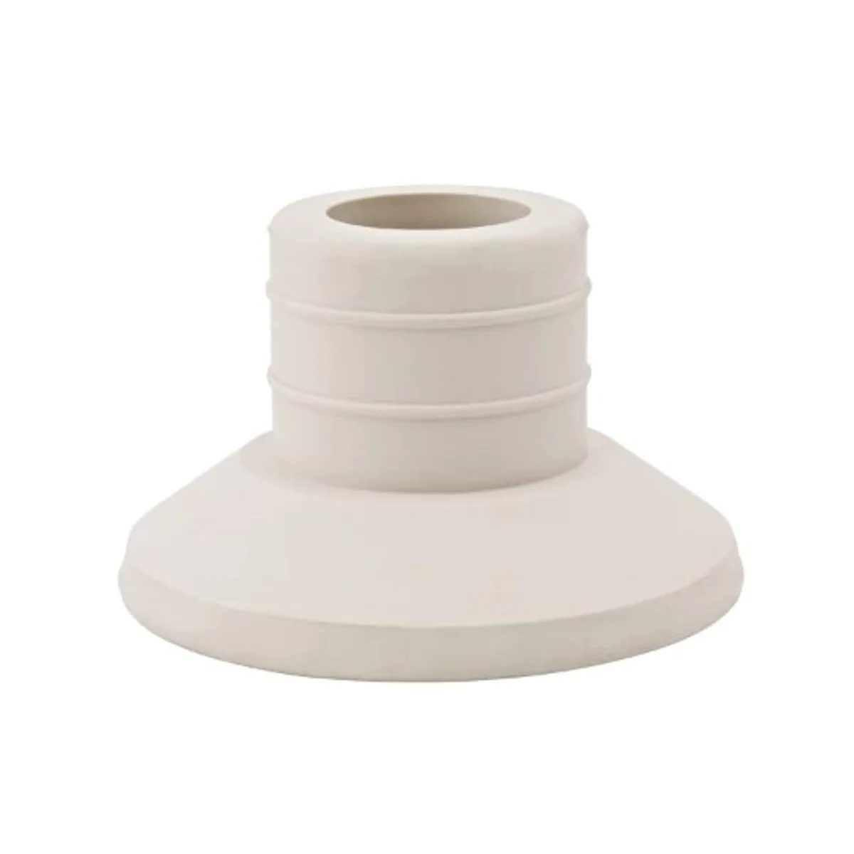 White rubber replacement bottom pad for Kupole stand, rectangular block 3.3 by 2.0 by 3.3 inches