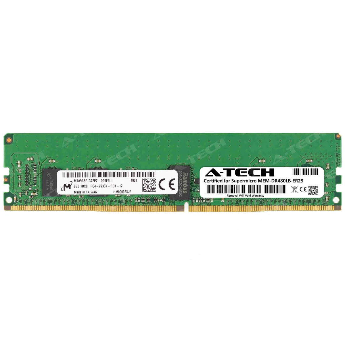 A-Tech A-Tech Supermicro Certified 8GB DDR4 2933MHz ECC RDIMM — product photo