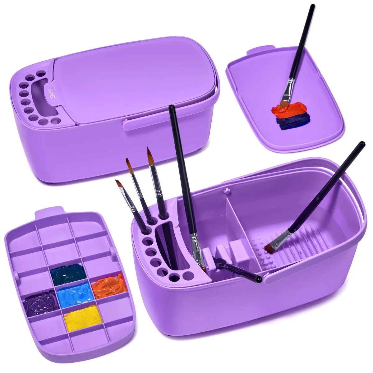  Avery PBC4 Fine Art Brush Cleaner Set 10×5.5×4.5" 18 Well Palette Purple — product photo