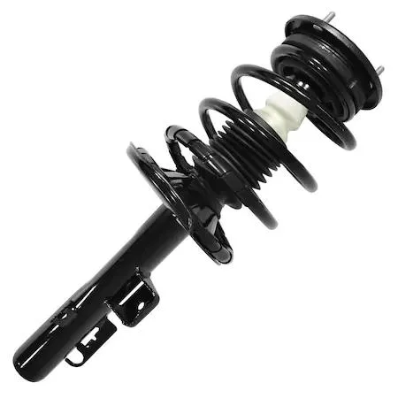 Unity 11294 front right complete strut assembly, silver metal coil spring and strut unit