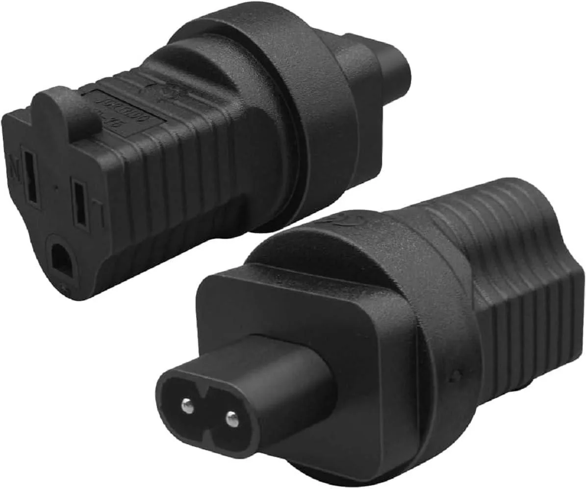 TeKit TeKit IEC C8 to NEMA 5-15R Adapter Black — product photo