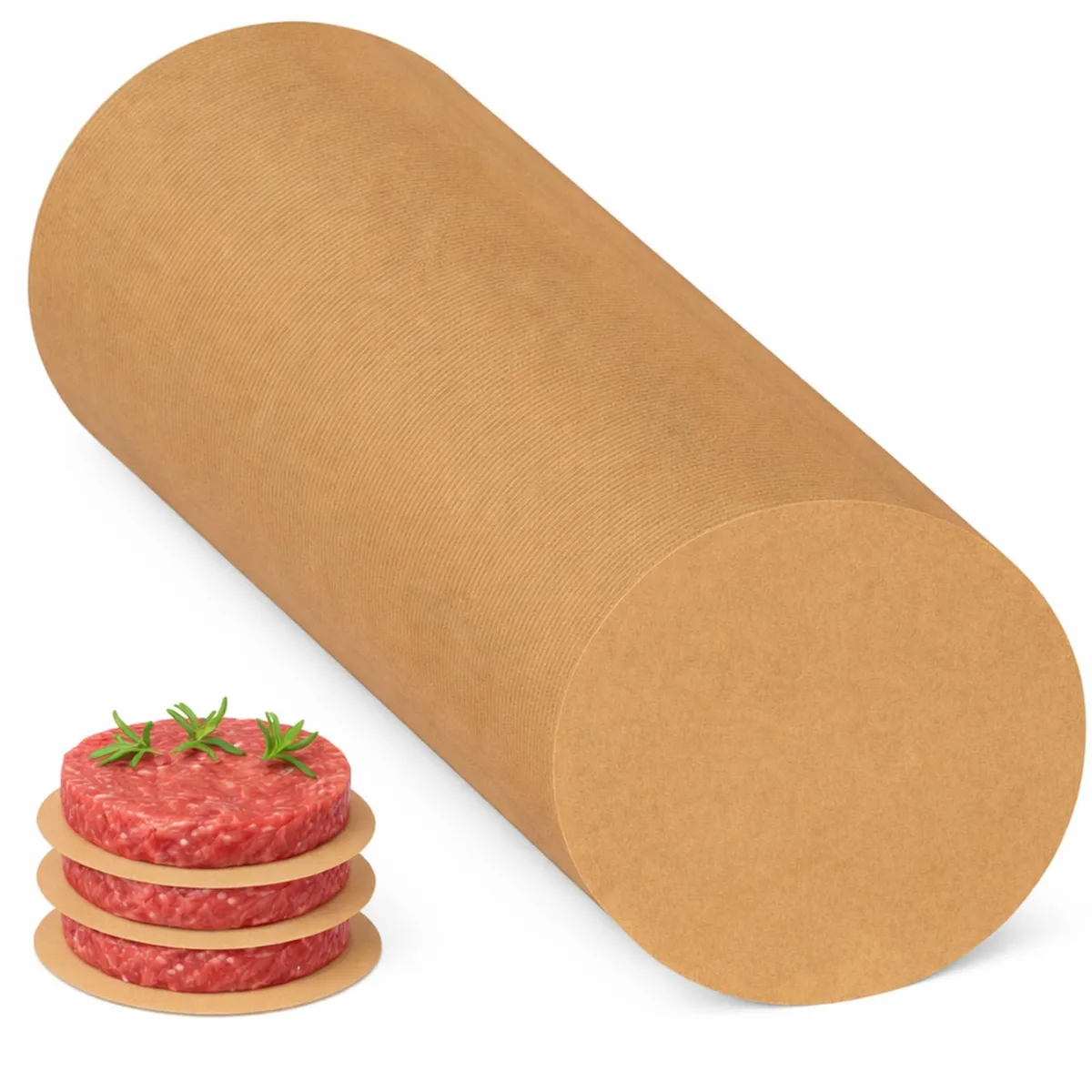 Stack of 200 small round unbleached parchment sheets 3.5 inch