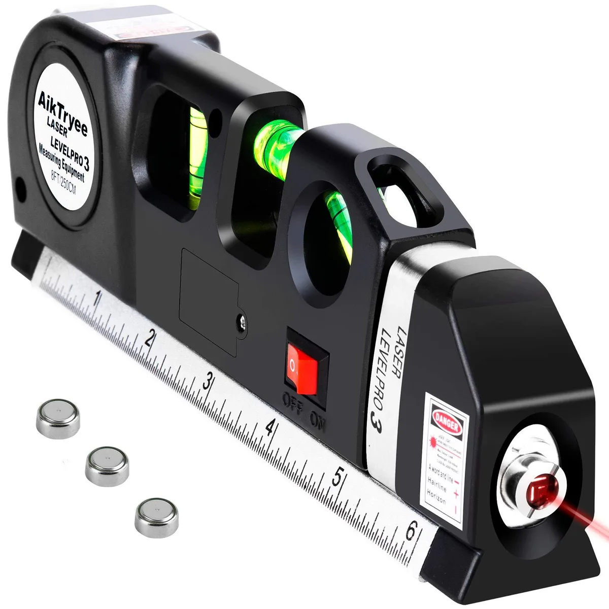 AikTryee Laser Level Kit with 8ft Tape Measure — product photo