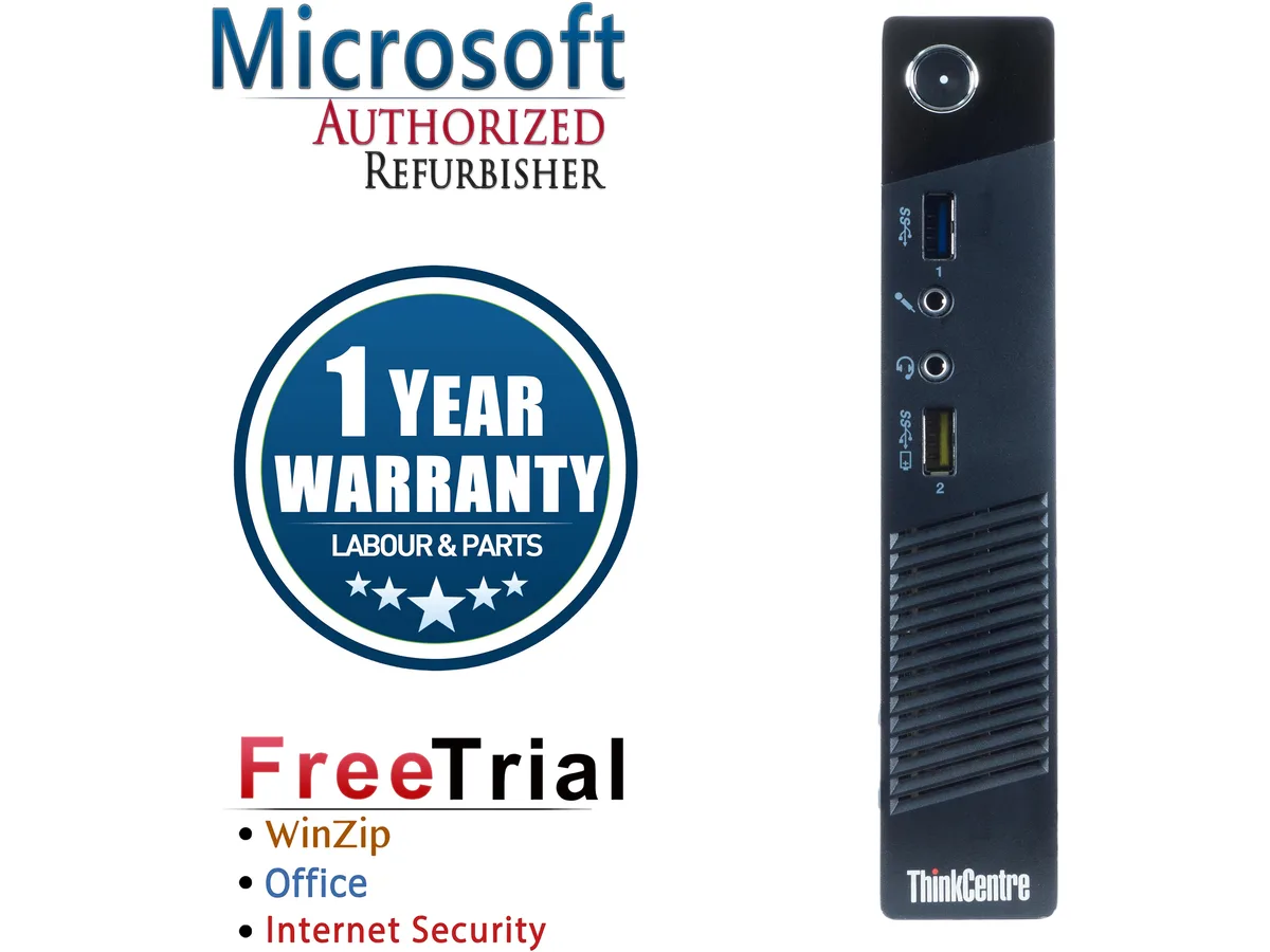 Lenovo Lenovo 16VFLEDT0479 ThinkCentre M93 Tiny i5-4570T 4GB DDR3 250GB HDD desktop PC — product photo
