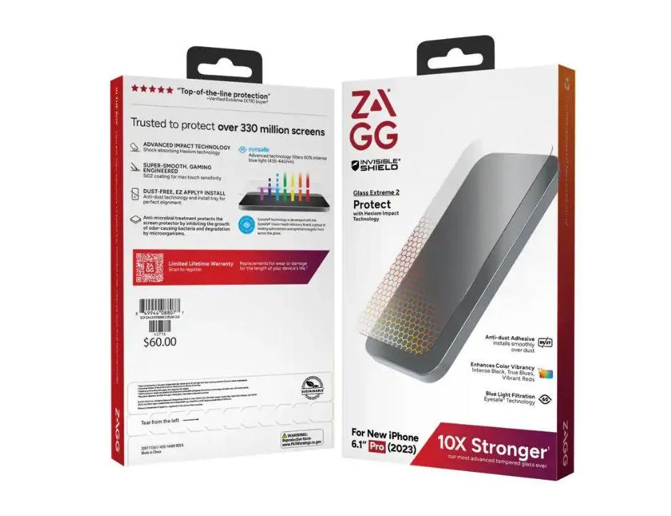ZAGG ZAGG InvisibleShield Glass Extreme 2 screen protector for iPhone 15 Pro — product photo