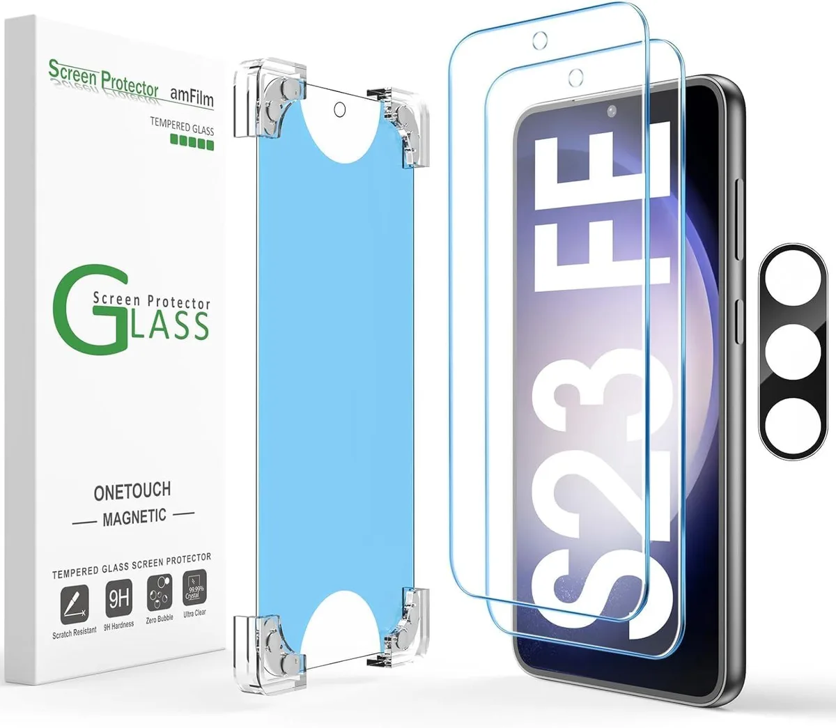 NuoTo NuoTo Magnetic Auto-alignment Screen Protector + Camera Lens Protector for Galaxy S23 FE 6.4 — product photo