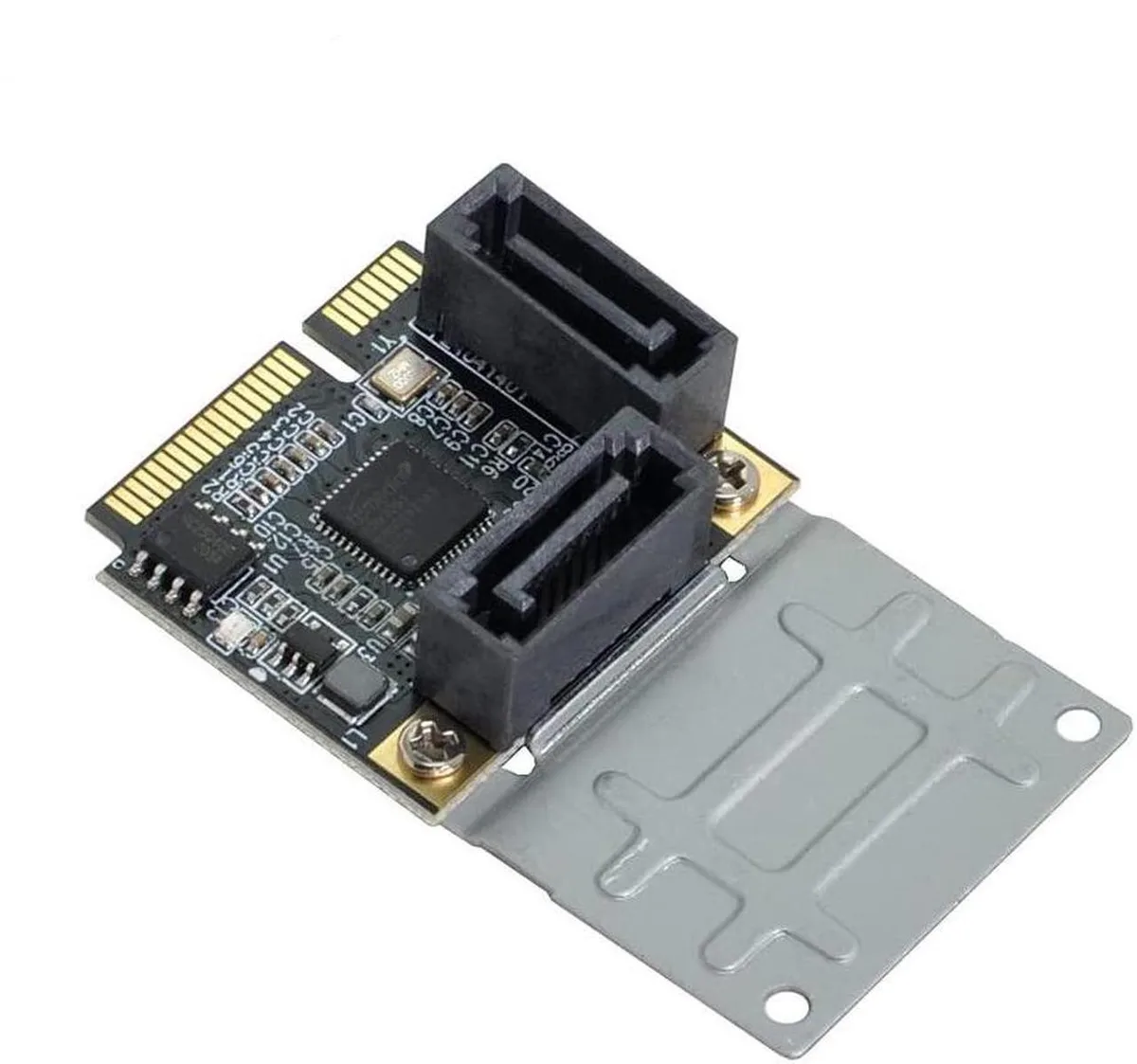 Vszerda Vszerda Mini PCIe to 2 Ports SATA III Adapter with Full Size Bracket — product photo