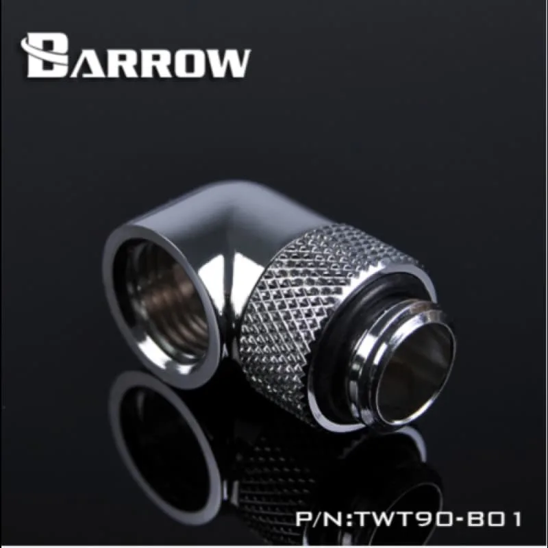 Barrow Mods Barrow Mods TWT90-V2.5-Silver 90° G1/4" 360° rotary diy cooling — product photo