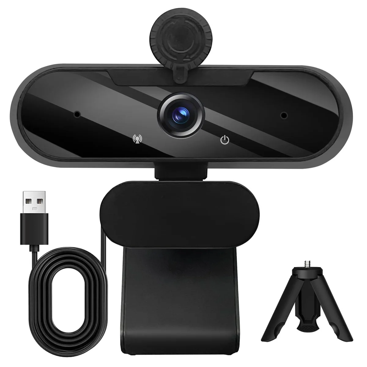  Gowzmnd TW-05 1080p Webcam USB 2.0 Black Tripod Privacy Cover — product photo