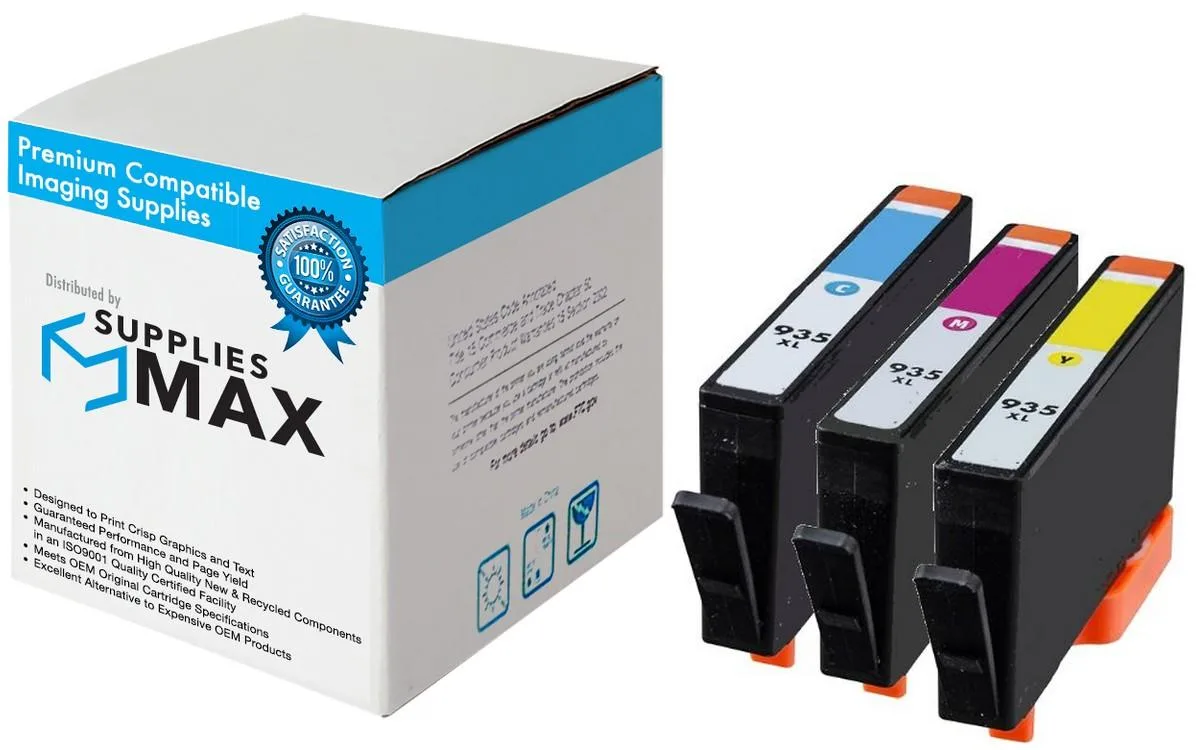 SuppliesMax SuppliesMax 935XL High Yield Inkjet Combo Pack (C/M/Y) 825 Pages — product photo