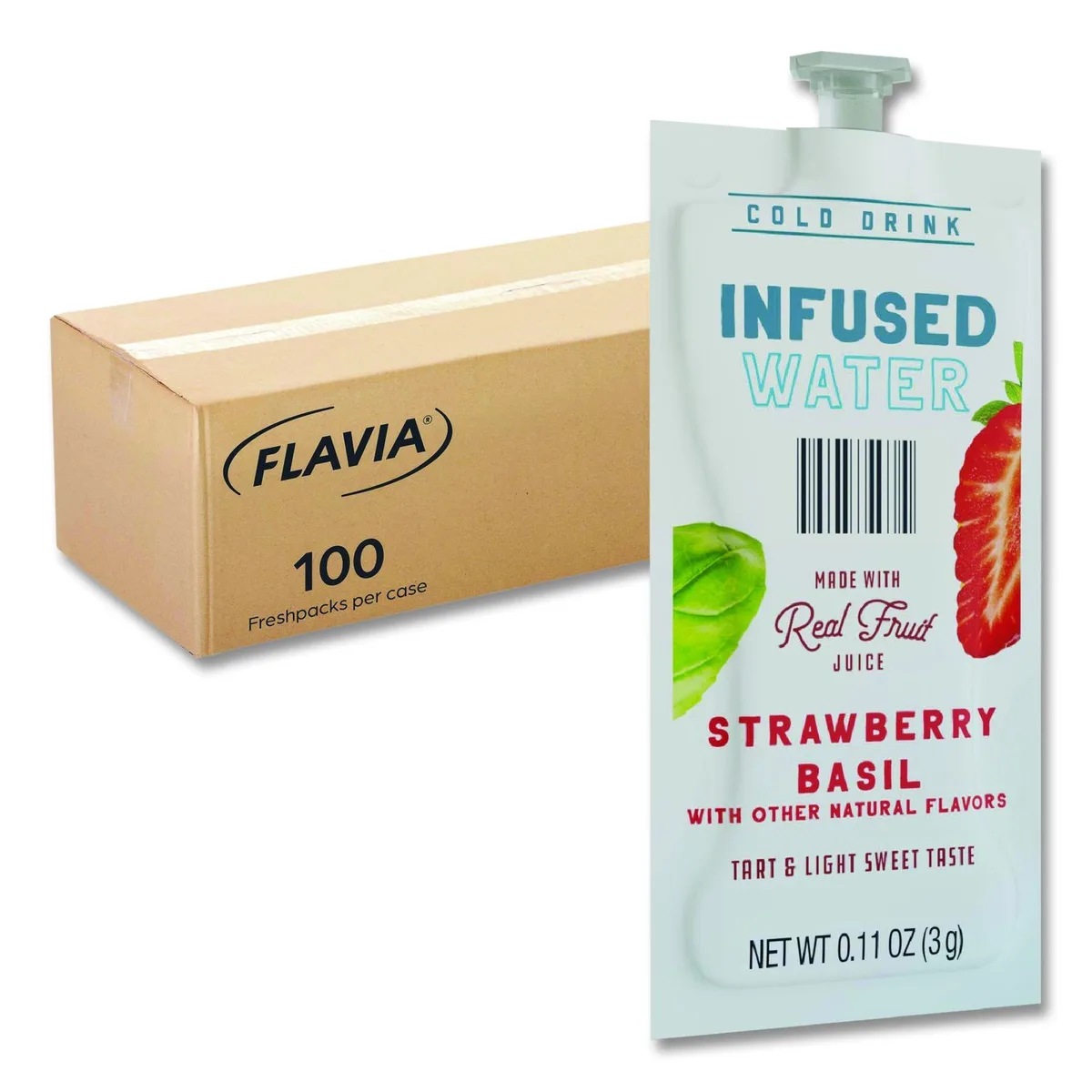 Lavazza Lavazza 48053 Strawberry Basil Infused Water Beverage 100/Carton — product photo