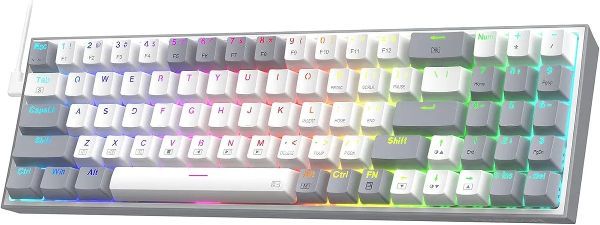 Redragon Redragon K628 Pollux 75% Wired RGB Gaming Keyboard 78 Keys Hot-Swap Red Switch — product photo
